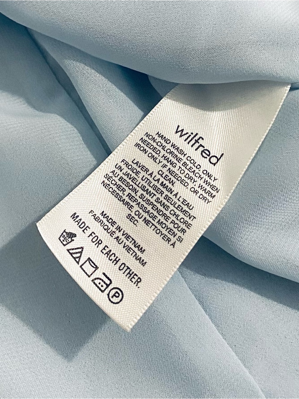 Aritzia Wilfred Fable Light Blue Corset Babydoll Smocked Mini Dress Size 8 - Picture 8 of 11